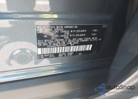 2021 Toyota Venza Le from USA, damaged, VIN JTEAAAAH9MJ079403